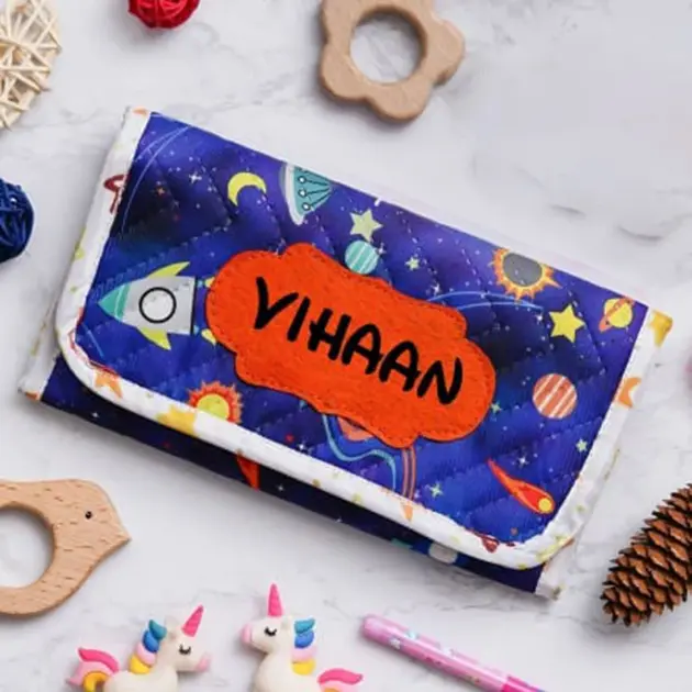 Personalised Mini 3 fold multi purpose pouch Space (3)