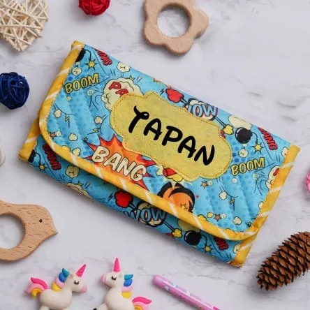 Personalised Mini 3 fold multi purpose pouch Superhero (2)