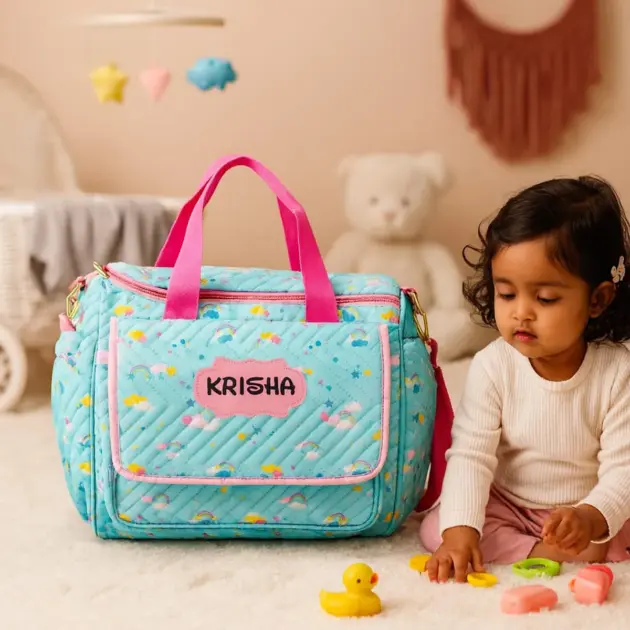 Personalised Premium Mommy Bag Rainbow (3)
